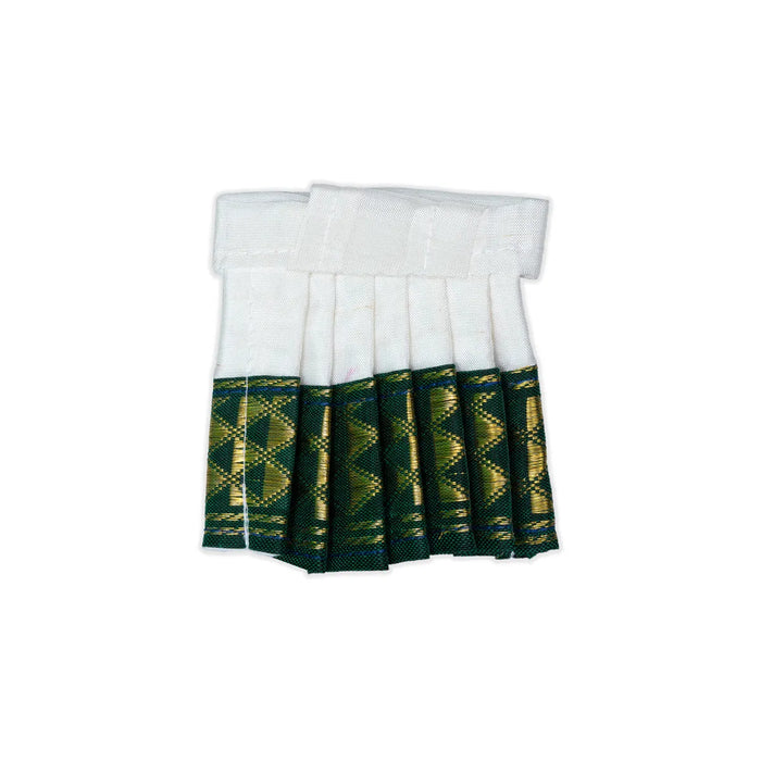 Devi Dress – 2 Inch | Mata Rani Silk Poshak / Lehenga Patka / Amman Pavadai for Deity Decoration