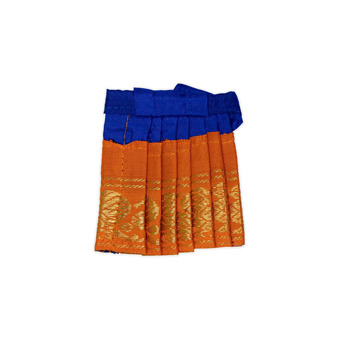 Devi Dress – 2 Inch | Mata Rani Silk Poshak / Lehenga Patka / Amman Pavadai for Deity Decoration