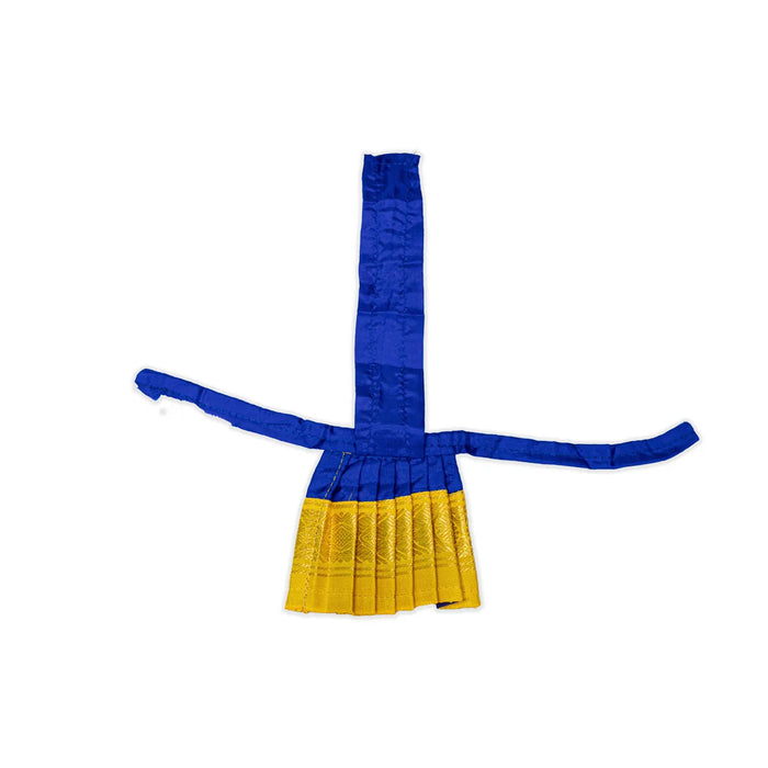 Devi Dress – 2 Inch | Mata Rani Silk Poshak / Lehenga Patka / Amman Pavadai for Deity Decoration