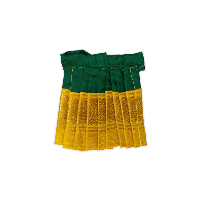 Devi Dress – 2 Inch | Mata Rani Silk Poshak / Lehenga Patka / Amman Pavadai for Deity Decoration