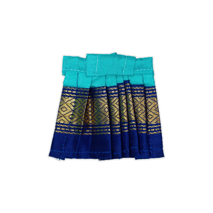 Devi Dress – 2 Inch | Mata Rani Silk Poshak / Lehenga Patka / Amman Pavadai for Deity Decoration