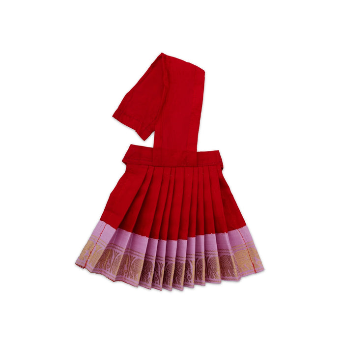 Devi Dress - 5 x 11 Inches | Pure Silk Mata Rani Poshak / Lehenga Patka / Devi Vastra For Deity Decoration/ Assorted