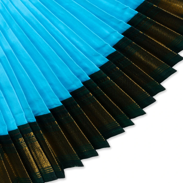 Amman Pavadai- 11 Inches | Silk Jari Border Lehanga/ Deity Dress/ Mata Dress/ Devi Vastra/ Mata Poshak for Deity - Devi Dress