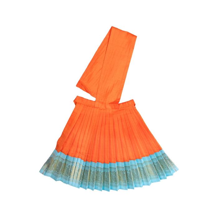 Amman Pavadai- 11 Inches | Silk Jari Border Lehanga/ Deity Dress/ Mata Dress/ Devi Vastra/ Mata Poshak for Deity - Devi Dress