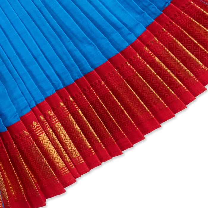 Amman Pavadai- 11 Inches | Silk Jari Border Lehanga/ Deity Dress/ Mata Dress/ Devi Vastra/ Mata Poshak for Deity - Devi Dress