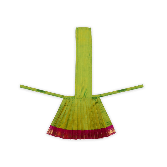 Amman Pavadai- 9 Inches | Silk Jari Border Lehanga/ Deity Dress/ Mata Dress/ Devi Vastra/ Mata Poshak for Deity - Devi Dress