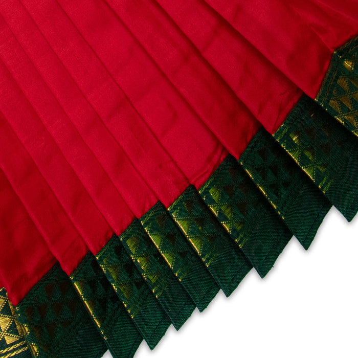 Amman Pavadai- 9 Inches | Silk Jari Border Lehanga/ Deity Dress/ Mata Dress/ Devi Vastra/ Mata Poshak for Deity - Devi Dress