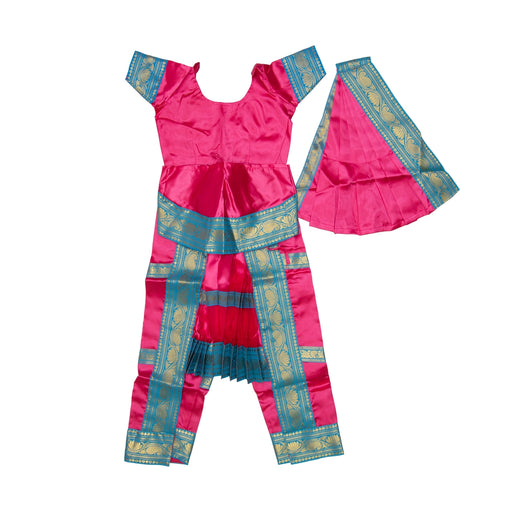 Bharatanatyam Dress - Size 28 | Readymade Dress/ Bharatanatyam Costume for Kids - Dance Saree