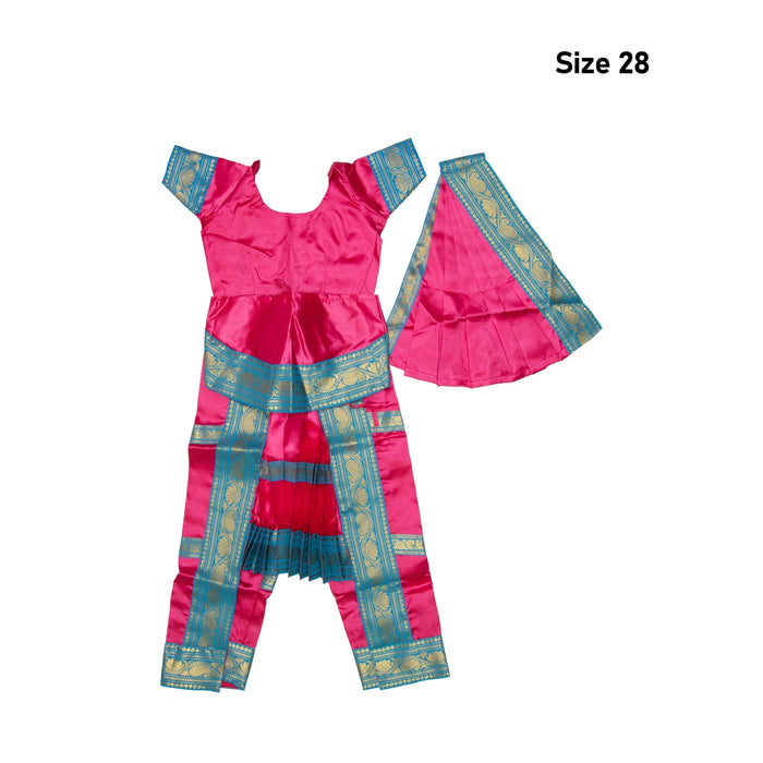 Bharatanatyam Dress - Size 28 | Readymade Dress/ Bharatanatyam Costume for Kids - Dance Saree