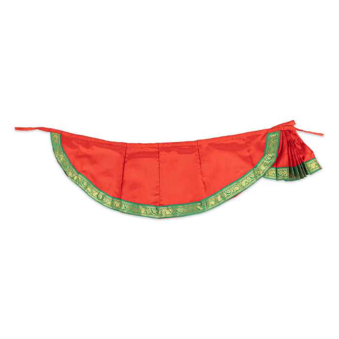 Readymade Bharatanatyam Dress Set - Size 30 | Satin Dance Costume/ Jari Border Bharatanatyam Costume For Kids - Dance Saree
