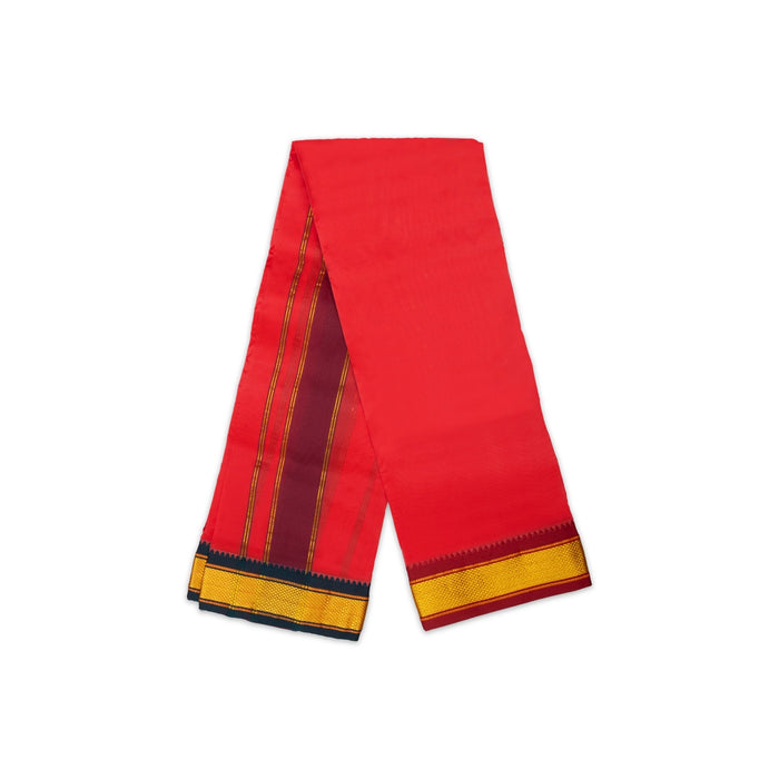 Angavastra - 1.8 Mtrs | 10 Kan Mayilkan Border Towel/ Thundu/ Kasavu Shawl for Men
