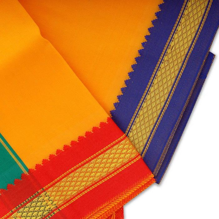 Towel - 1 Yards | Salya Art Mayilkan Border Angavastram/ Gamcha/ Thundu/ Kasavu Shawl For Men & Functions - Shawls & Towels