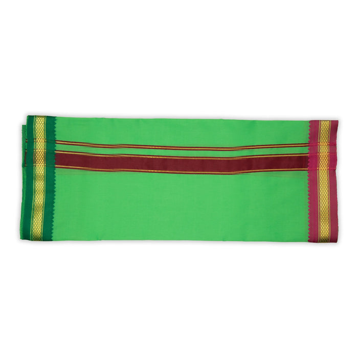 Veshti - 1.5 Yards | Colour Vesti/ Salya Art Mayilkan Border Dhoti for Men - Veshti & Dhoti