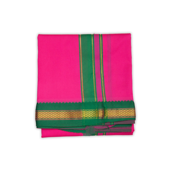 Veshti - 1.5 Yards | Colour Vesti/ Salya Art Mayilkan Border Dhoti for Men - Veshti & Dhoti