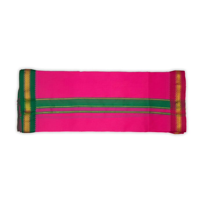 Veshti - 1.5 Yards | Colour Vesti/ Salya Art Mayilkan Border Dhoti for Men - Veshti & Dhoti