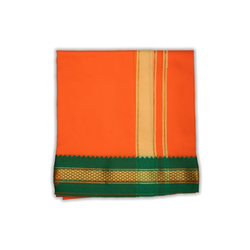 Veshti - 1.5 Yards | Colour Vesti/ Salya Art Mayilkan Border Dhoti for Men - Veshti & Dhoti