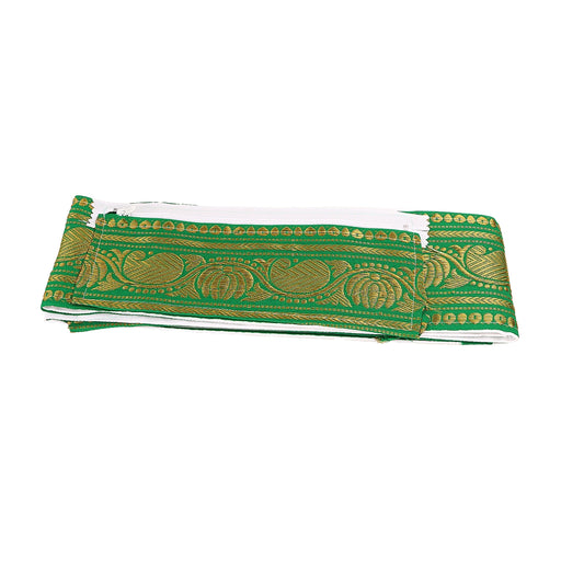 Dhoti Belt - 1.25 Mtr | Veshti Belt/ Satin with Jari Border Waist Belt for Men/ Assorted Design & Colour - Ethnic Wear Accessories