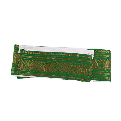 Dhoti Belt - 1.25 Mtr | Veshti Belt/ Satin with Jari Border Waist Belt for Men/ Assorted Design & Colour - Ethnic Wear Accessories