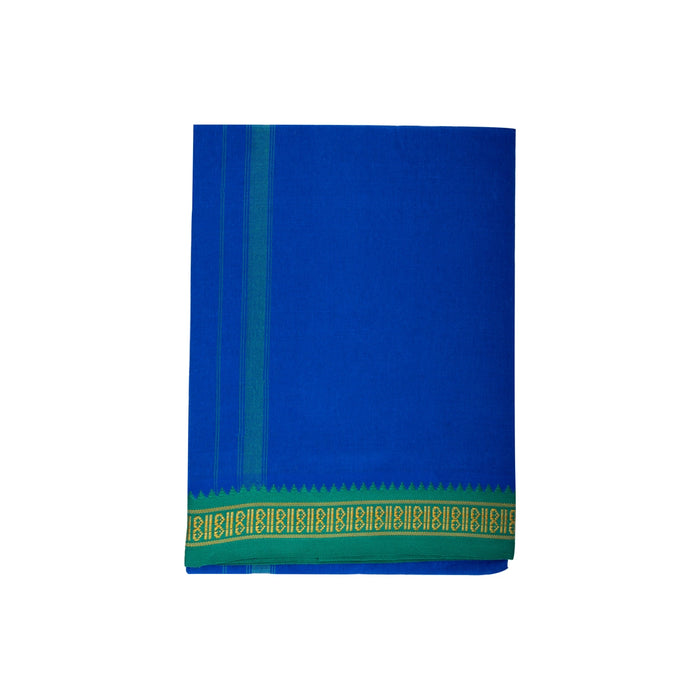 Veshti - 2 Mtrs | Ayyappa Thalapathi Border Dhoti/ Blue Colour Vesti for Men