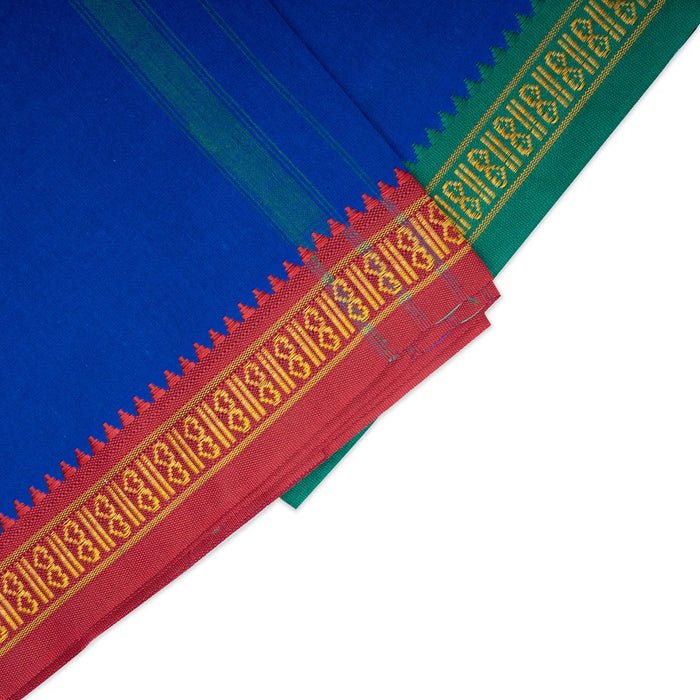 Veshti - 2 Mtrs | Ayyappa Thalapathi Border Dhoti/ Blue Colour Vesti for Men