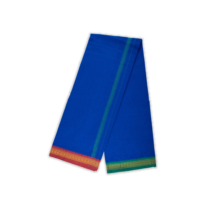 Veshti - 2 Mtrs | Ayyappa Thalapathi Border Dhoti/ Blue Colour Vesti for Men