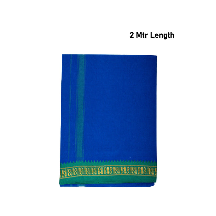 Veshti - 2 Mtrs | Ayyappa Thalapathi Border Dhoti/ Blue Colour Vesti for Men