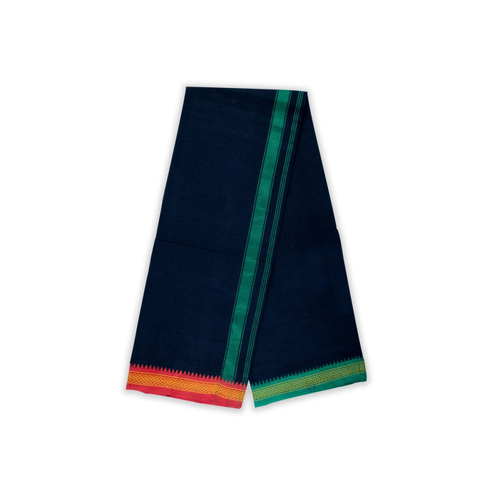 Veshti - 2 Mtrs | Ayyappa Thalapathi Border Dhoti/ Black Colour Vesti for Men