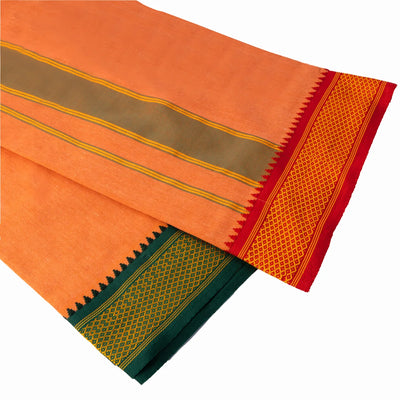 Veshti - 2 Mtrs | Ayyappa Thalapathi Border Dhoti/ Kavi Vesti for Men