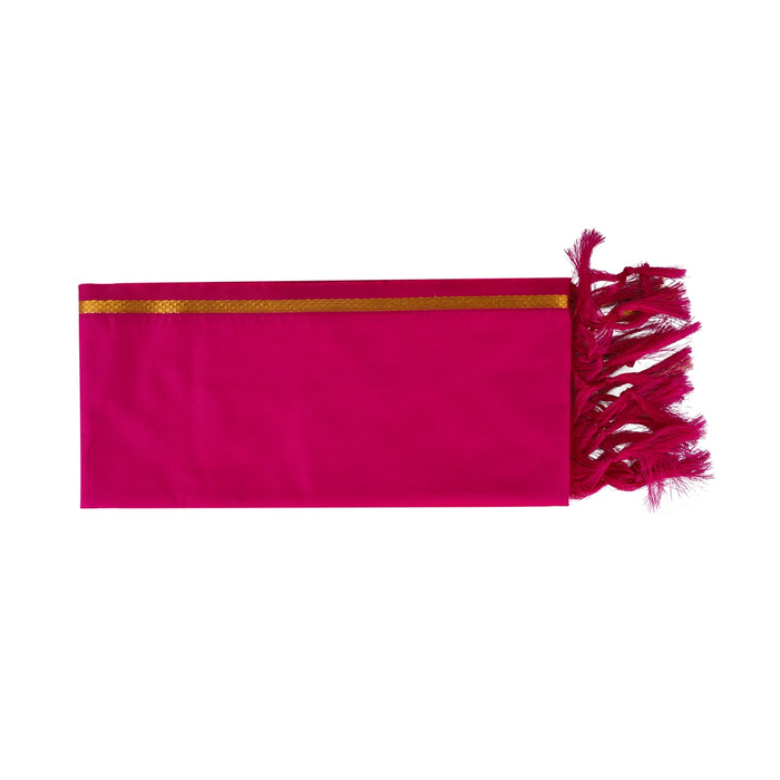 Towel - 25 x 50 Inches | Asha Pattu Design Angavastram/ Thundu/ Traditional Gamcha/ Kasavu Shawl for Men - Shawls & Towels