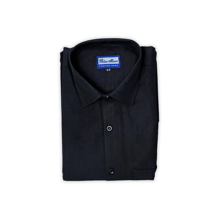 Black Shirt - 38 - 44 inches | Half Sleeves Formal Shirt/ Half Hand Casual Shirt for Men
