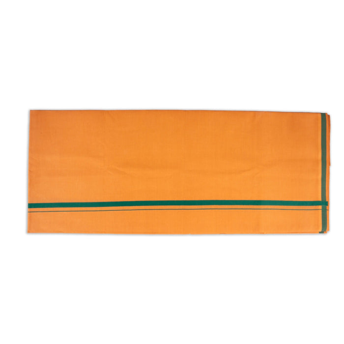 Veshti - 2 Mtrs | Gundanchi Border Dhoti/ Light Kavi Colour Vesti for Men - Veshti & Dhoti