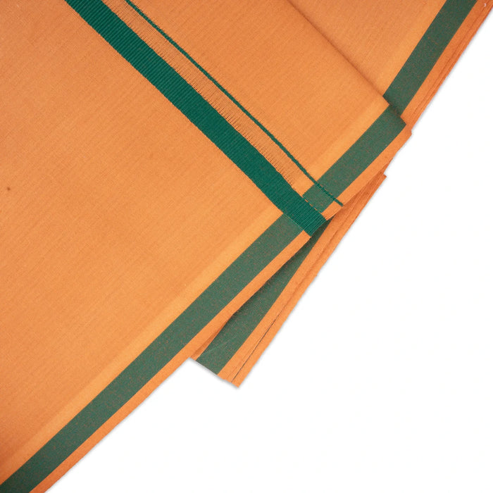 Veshti - 2 Mtrs | Gundanchi Border Dhoti/ Light Kavi Colour Vesti for Men - Veshti & Dhoti