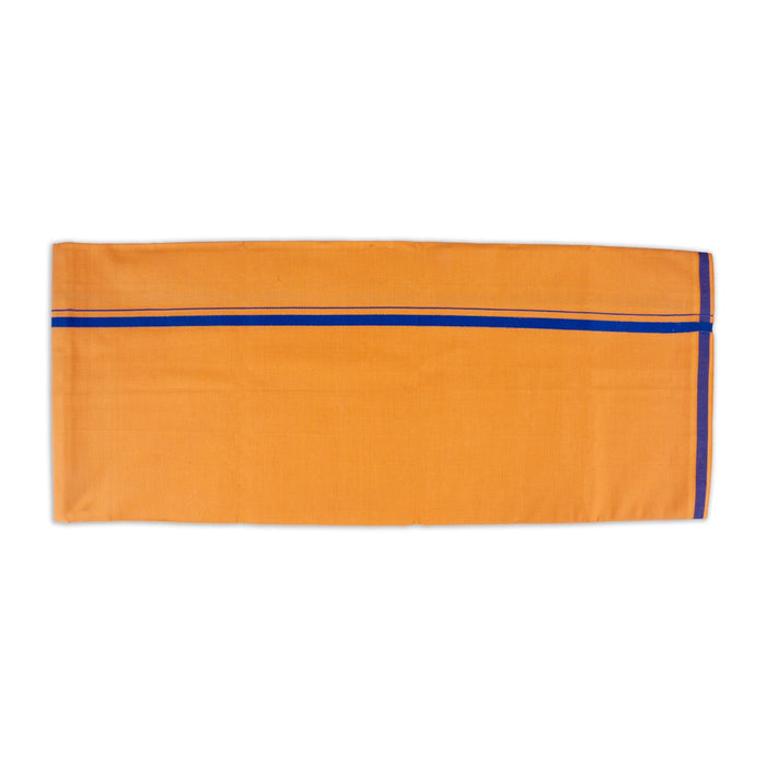 Veshti - 2 Mtrs | Gundanchi Border Dhoti/ Light Kavi Colour Vesti for Men - Veshti & Dhoti