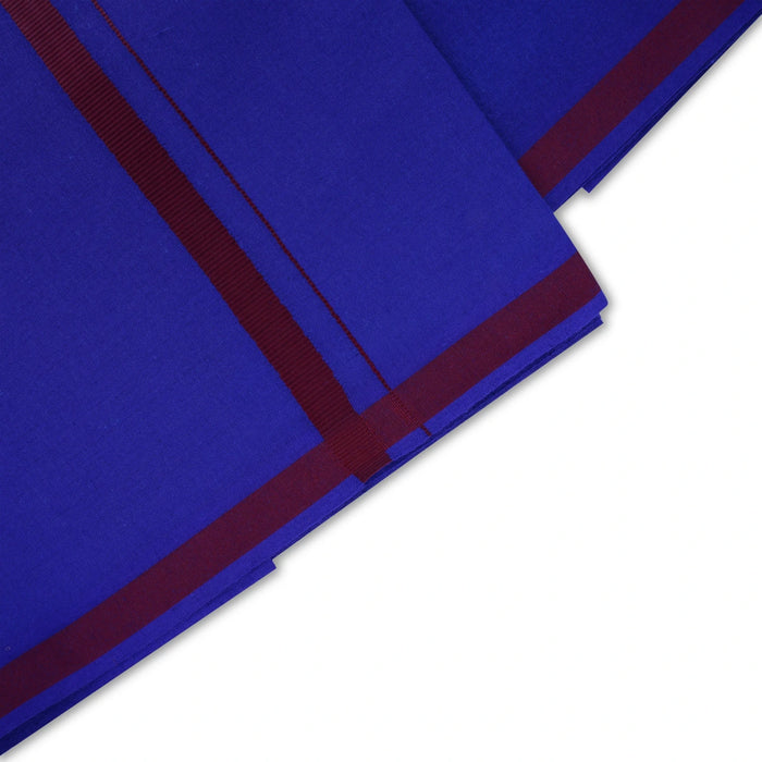 Veshti - 2 Mtrs | Gundanchi Border Dhoti/ Blue Vesti for Men - Veshti & Dhoti