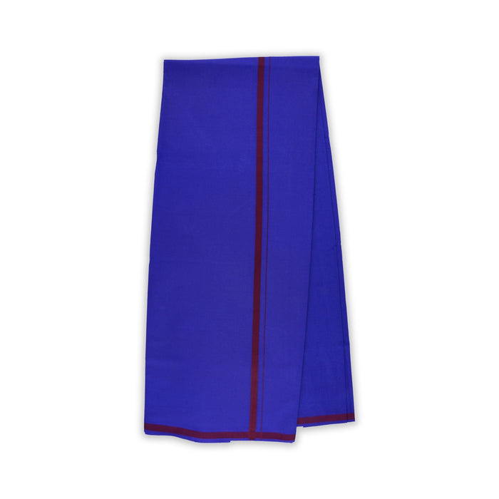 Veshti - 2 Mtrs | Gundanchi Border Dhoti/ Blue Vesti for Men - Veshti & Dhoti