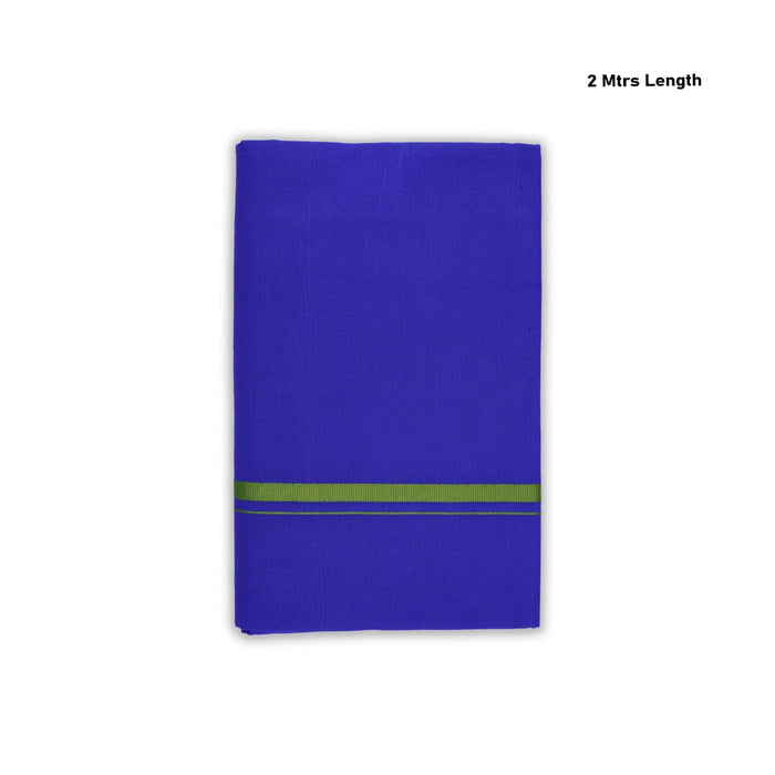 Veshti - 2 Mtrs | Gundanchi Border Dhoti/ Blue Vesti for Men - Veshti & Dhoti
