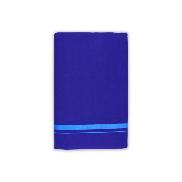 Veshti - 2 Mtrs | Gundanchi Border Dhoti/ Blue Vesti for Men - Veshti & Dhoti