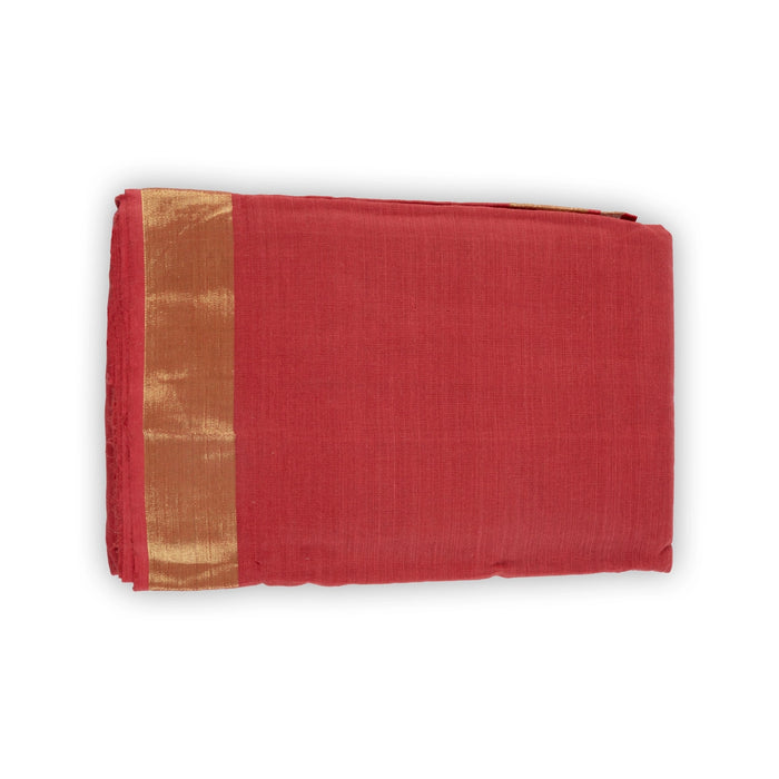 Dance Saree | Cotton Saree/ Jari Border Bharatanatyam Saree/ Plain Dance Practice Saree for Women - Dance Saree