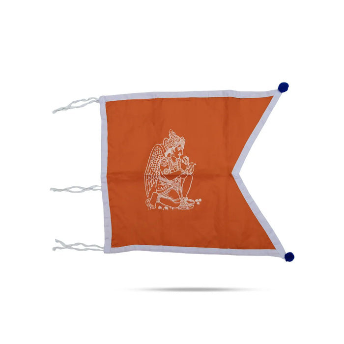 Flag Pataka - 18 X 21 Inches | Cotton Kodi/ Dhwaja/ Jhanda/ Dhvaja For Temple Decoration And Spiritual Rituals - Deity Accessories