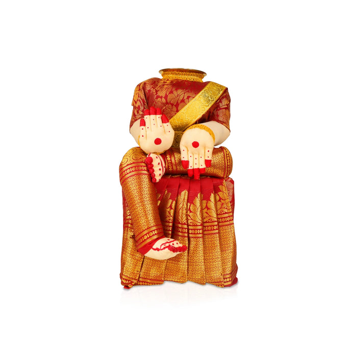 Varalakshmi Amman Stand - 15 Inch | Amman Devi Decoration Stand/ Ammavari Idol/ Assorted Colour - Neck & Body Accessories