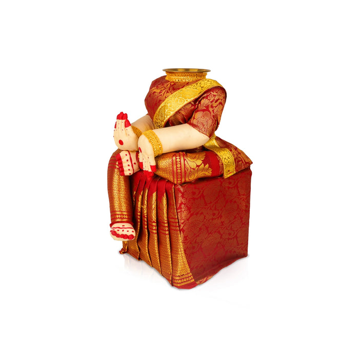 Varalakshmi Amman Stand - 15 Inch | Amman Devi Decoration Stand/ Ammavari Idol/ Assorted Colour - Neck & Body Accessories