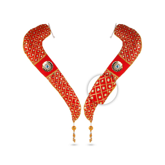 Vagamalai - 2 Feet Red | Deity Shoulder Decor/ Varalakshmi Decor - Neck & Body Accessories