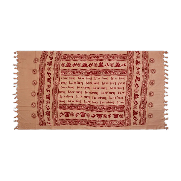 Ponnadai Shawl - 2.25 Mtrs | Silk Cloth Ponnada Shawl/ Om Namashivaya Chadar Design Ponnada Cloth For Men & Women - Shawls & Towels