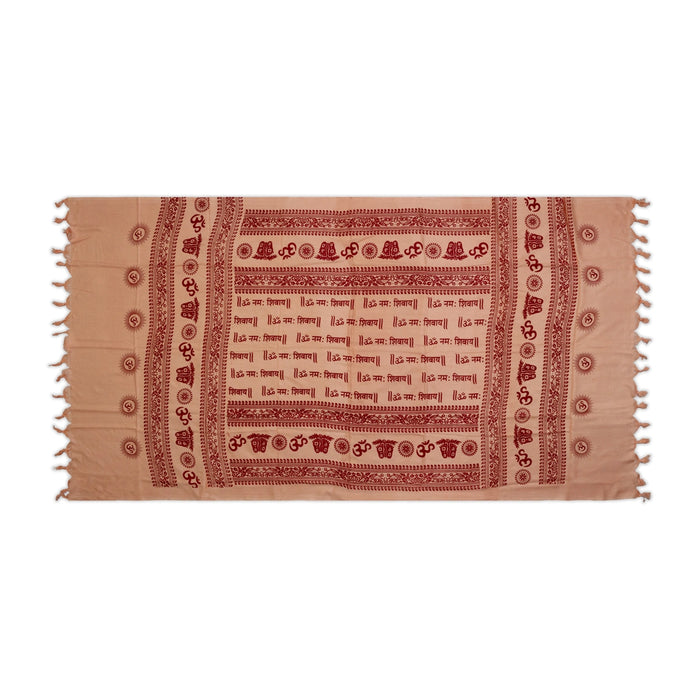 Ponnadai Shawl - 2.25 Mtrs | Silk Cloth Ponnada Shawl/ Om Namashivaya Chadar Design Ponnada Cloth For Men & Women/ Assorted