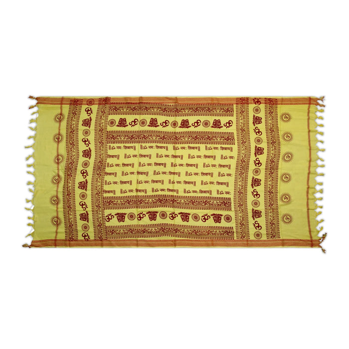 Ponnadai Shawl - 2.25 Mtrs | Silk Cloth Ponnada Shawl/ Om Namashivaya Chadar Design Ponnada Cloth For Men & Women - Shawls & Towels