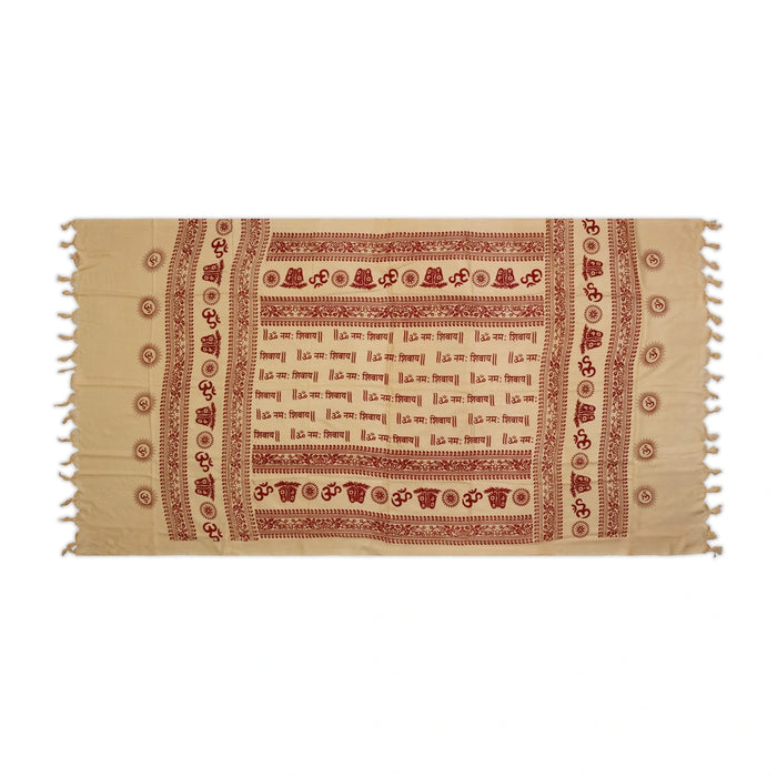 Ponnadai Shawl - 2.25 Mtrs | Silk Cloth Ponnada Shawl/ Om Namashivaya Chadar Design Ponnada Cloth For Men & Women/ Assorted