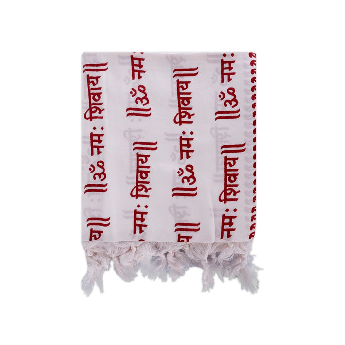 Ponnadai Shawl - 2.25 Mtrs | Silk Cloth Ponnada Shawl/ Om Namashivaya Chadar Design Ponnada Cloth For Men & Women - Shawls & Towels