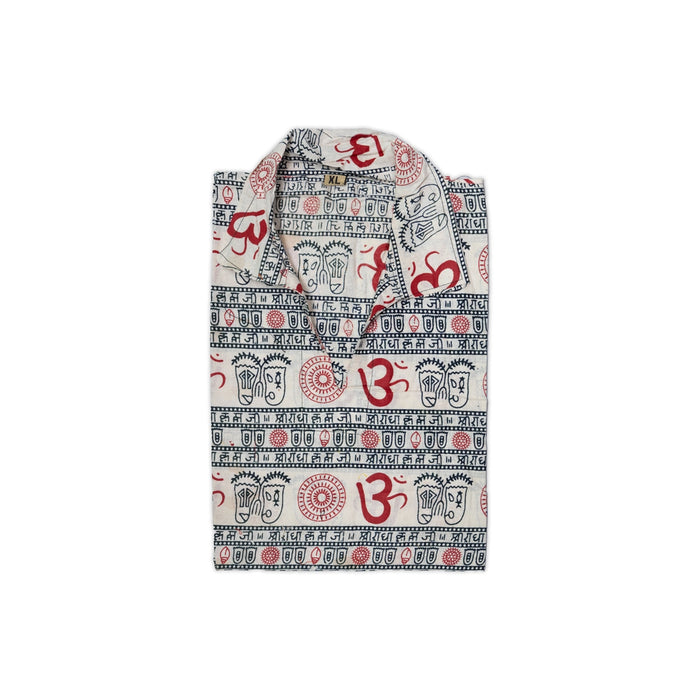Om Kurta - size XL | Om Deign Shirt / Devotional Dress / Shirt For Men/ Assorted