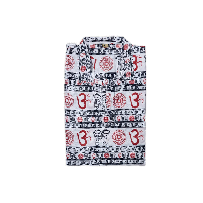 Om Kurta - size XL | Om Deign Shirt / Devotional Dress / Shirt For Men/ Assorted