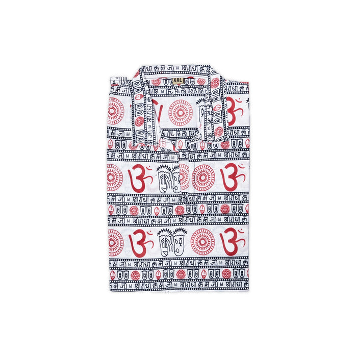 Om Kurta - size XXL | Om Deign Shirt / Devotional Dress / Shirt For Men/ Assorted